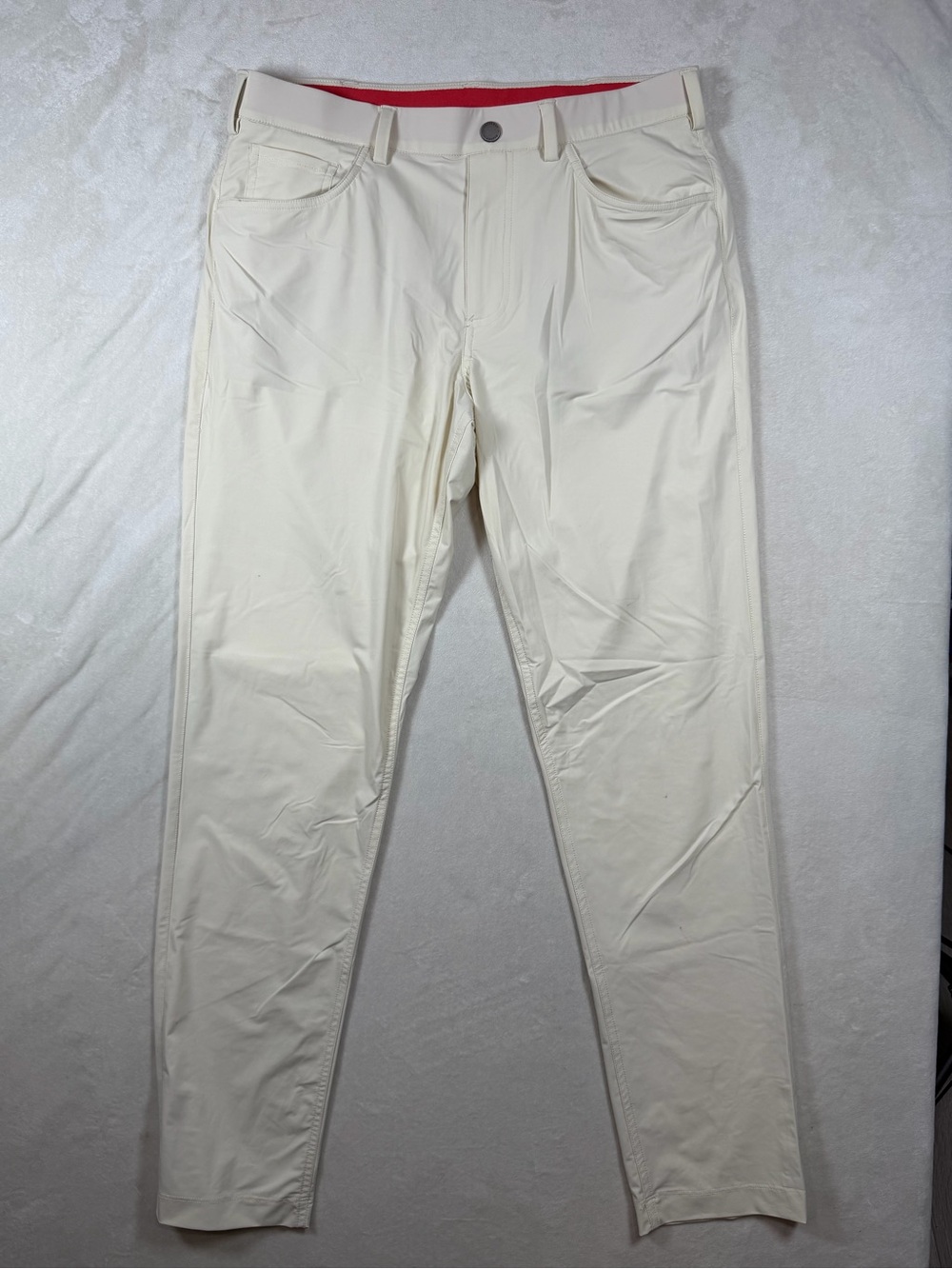 Men's Redvanly Medium Off-White Stretch Chinos - Classic Slim Fit